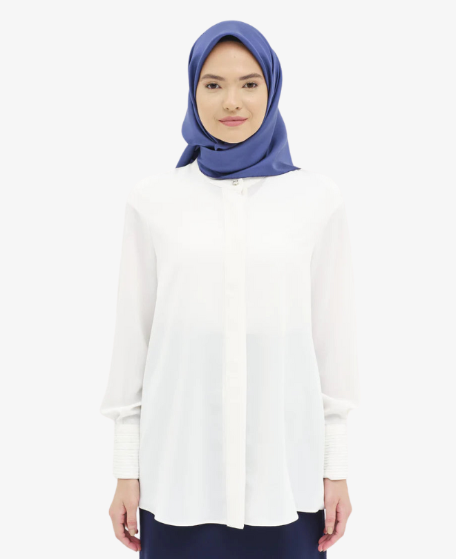 Chemise avec Poignets Plissés